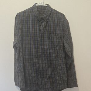 Arrow Men's Navy and White Checkered Shirt